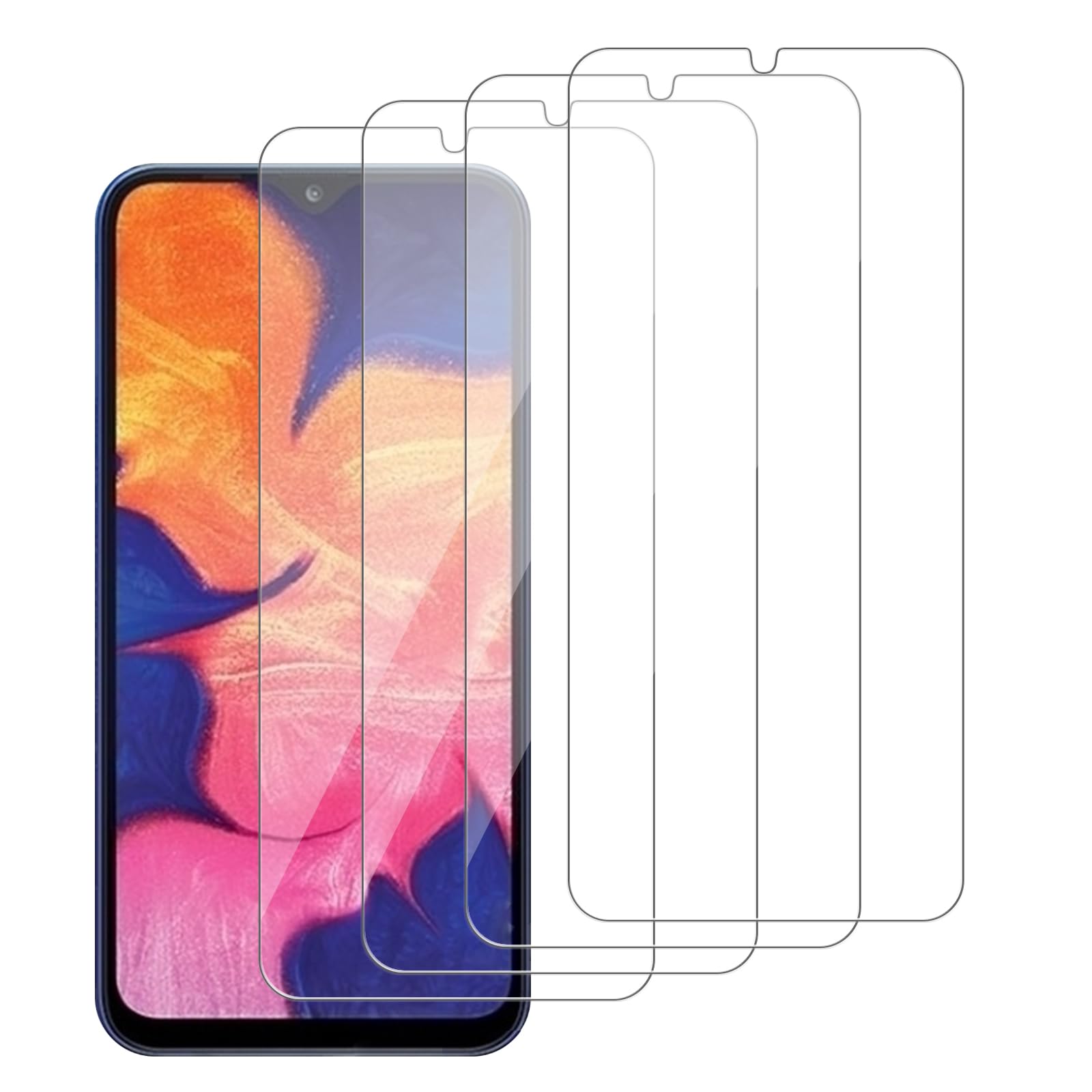 iCsapr 4 Pack Glass Screen Protector Compatible for Samsung Galaxy A10e 2019 /A102 SM-A102U [9H Hardness]-HD Screen Tempered Gla