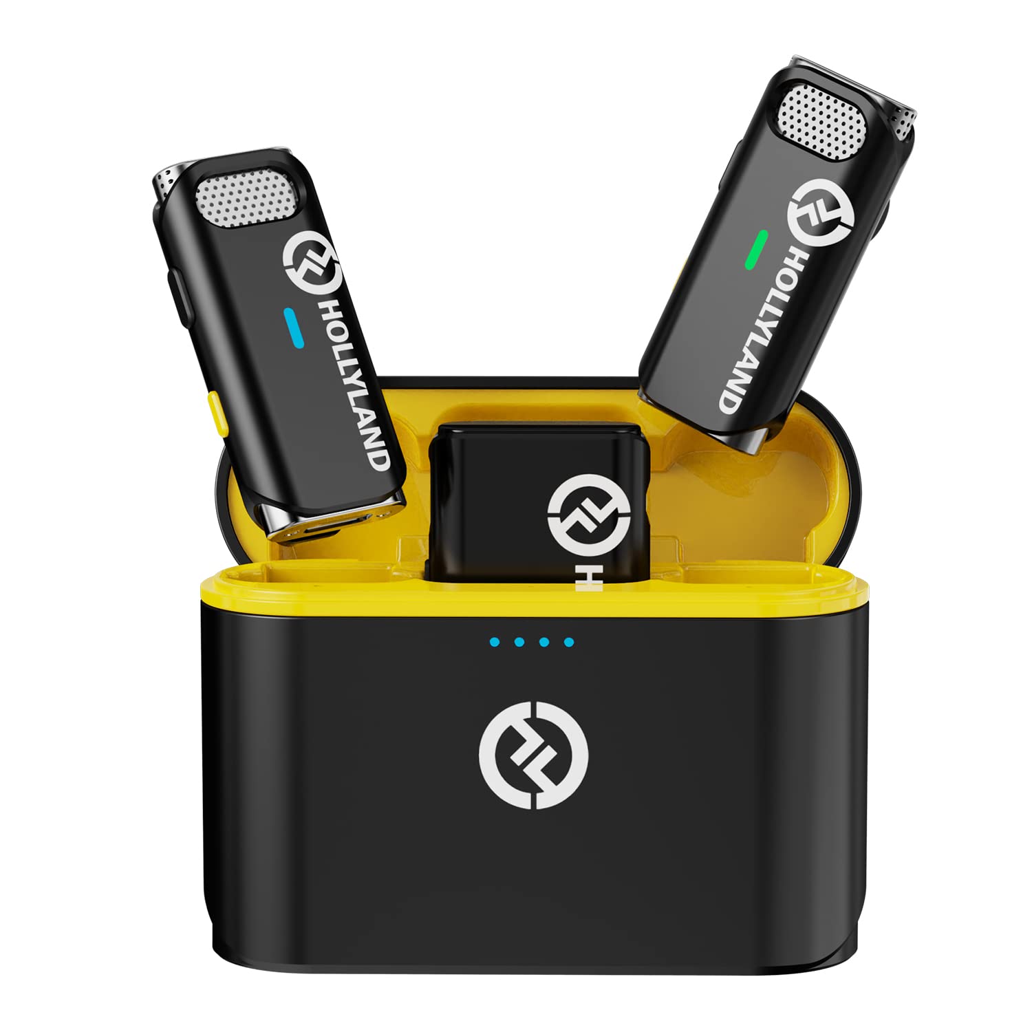 HollyView Lark M1 Wireless Lavalier Microphone for iPhone/Android/Camera, 650ft 8h Noise Reduction Lapel Mic for YouTube, Interv