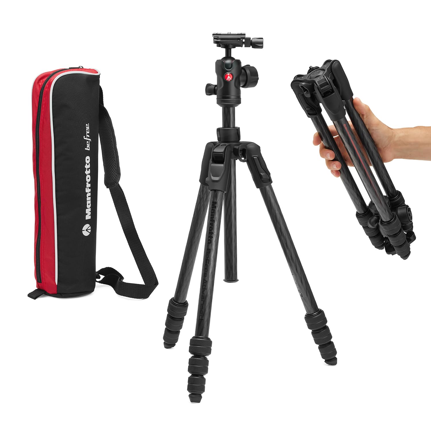 Manfrotto Befree Advanced AS, Camera Travel Tripod Kit, Twist Lock, Compatible with Arca-Swiss, Portable and Compact, Ball Head,