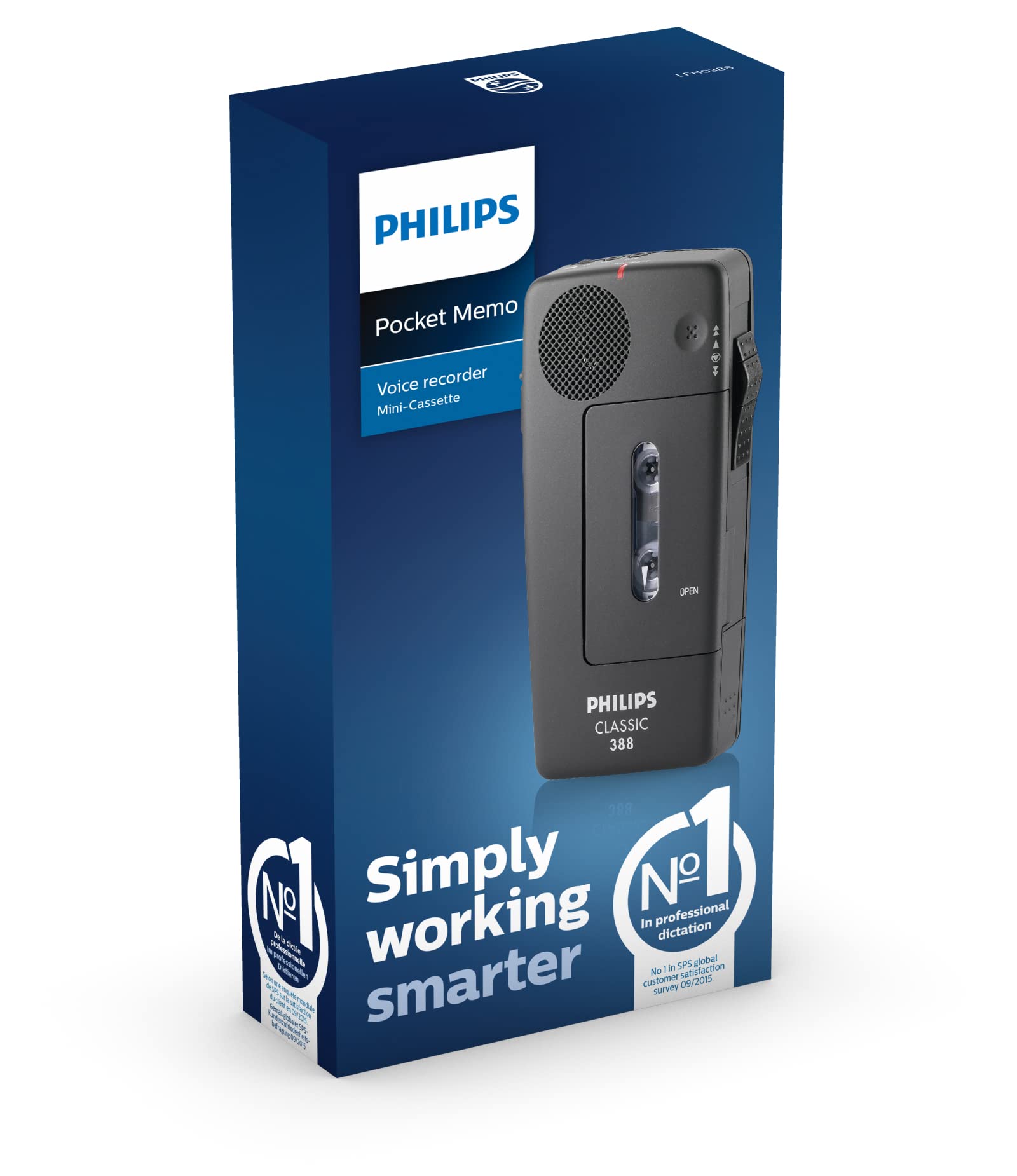 Philips Lfh0388 Professional Pocket Memo, Black
