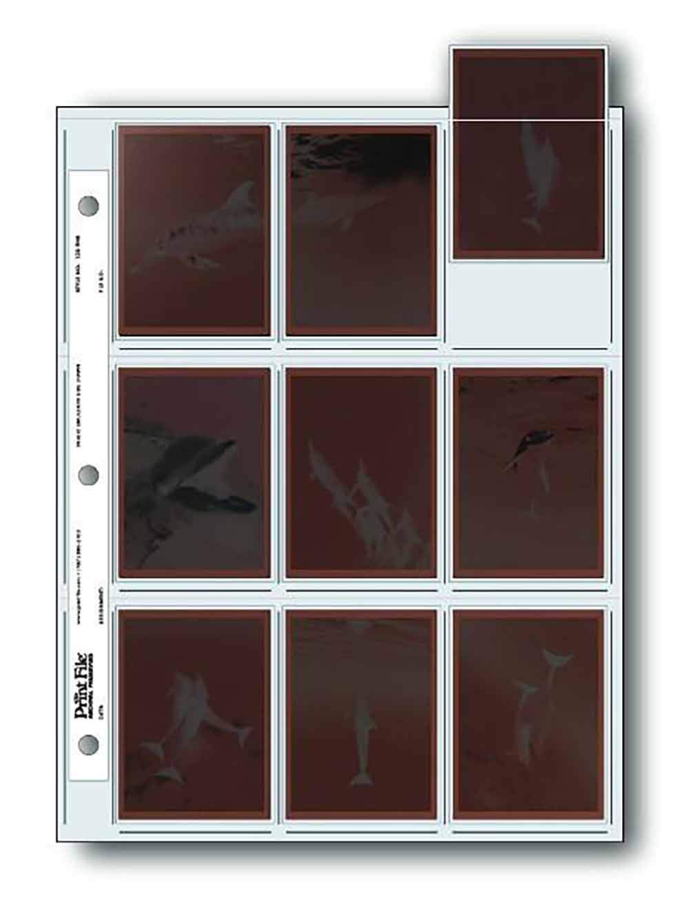 Print File Pkg 25 Archival 120 Negative Preservers. Holds 9 Individual 6X7 Sleeved Negatives Or 18 Collectable Cards Or 2 1/2 X 3 1/2' Wallet Size Prints