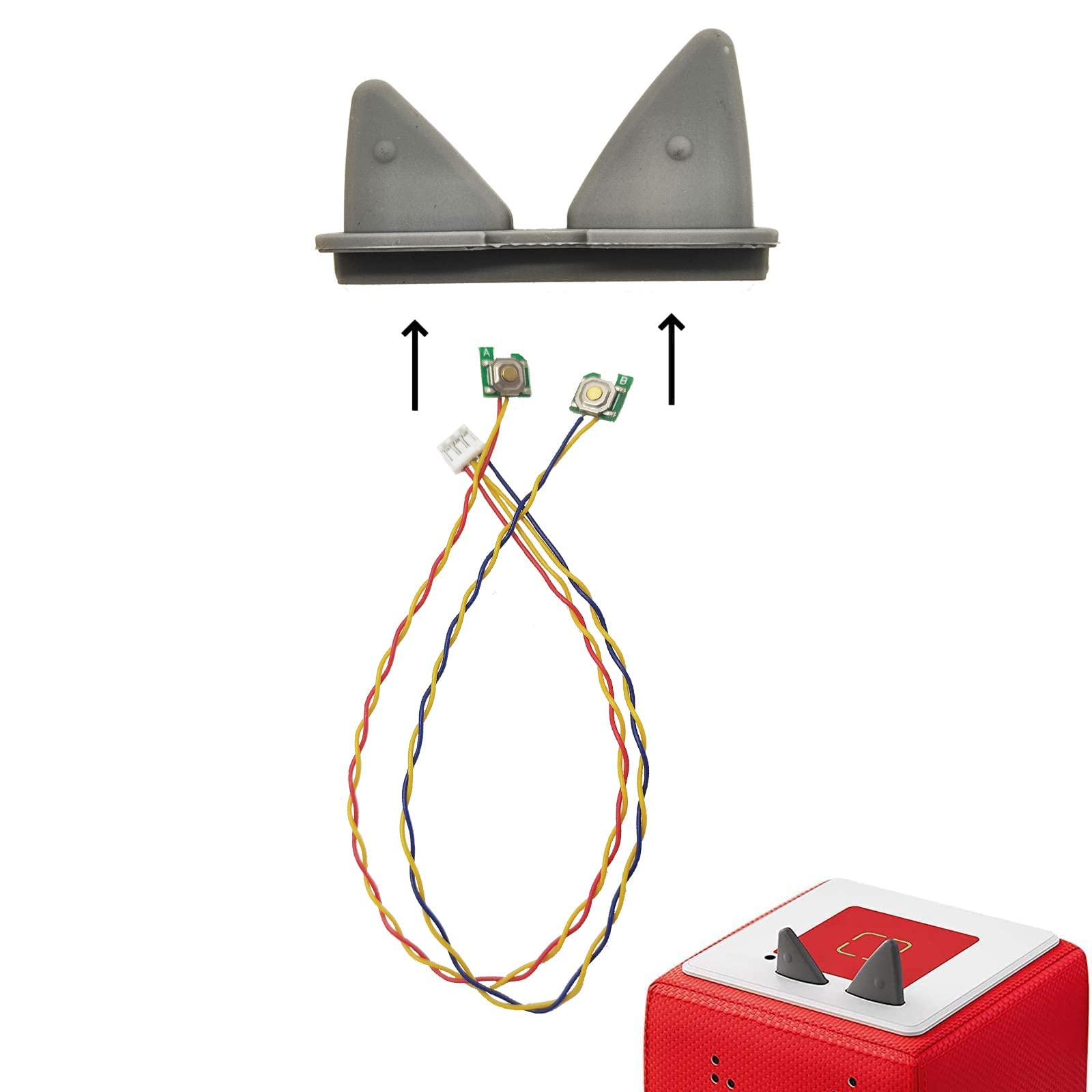Qilucky 1 Cable Toniebox Ears Alternative Replacement Cables Contain Electronic Buttons For Tonies Ear Fix Repair