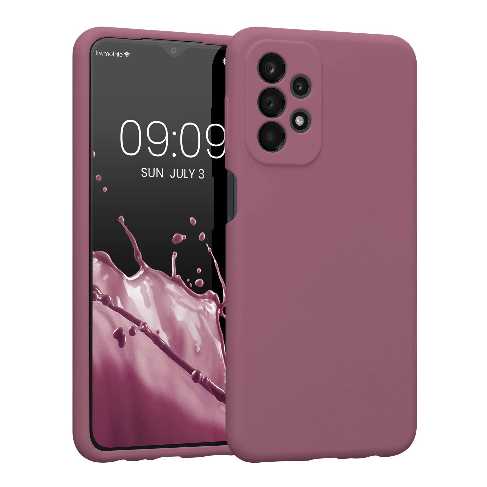 Kwmobile Case Compatible With Samsung Galaxy A23 4G / 5G Case   Slim Tpu Silicone Phone Cover   Soft Touch Finish   Dark Rose