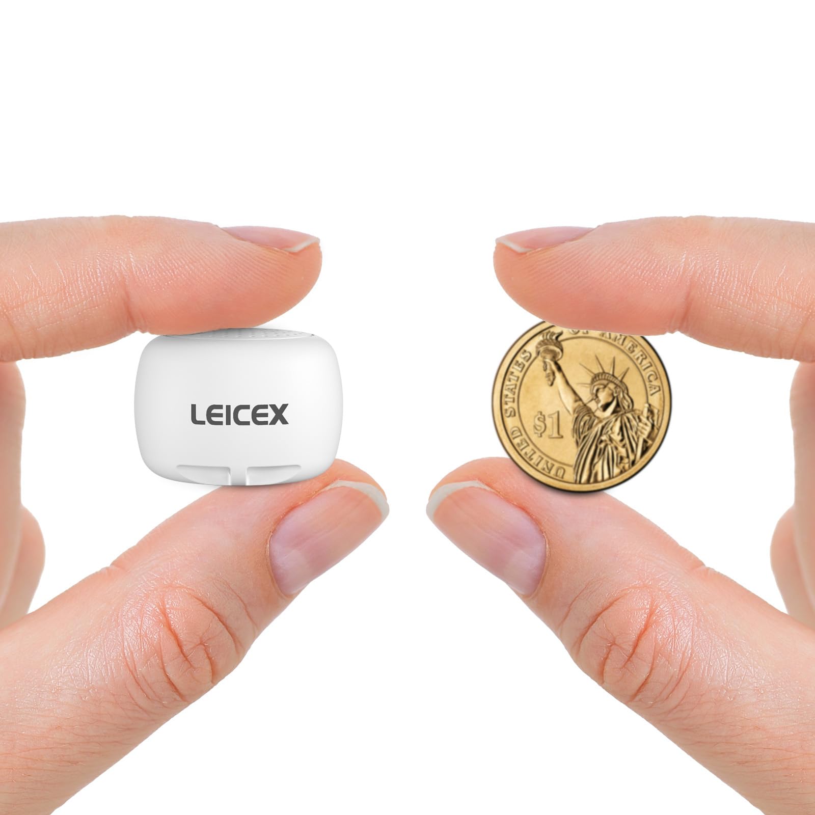 Leicex Bluetooth Speakers Portable Wireless, Travel Speakers Bluetooth 5.0 Wireless Mini Speaker For Outdoor (White)