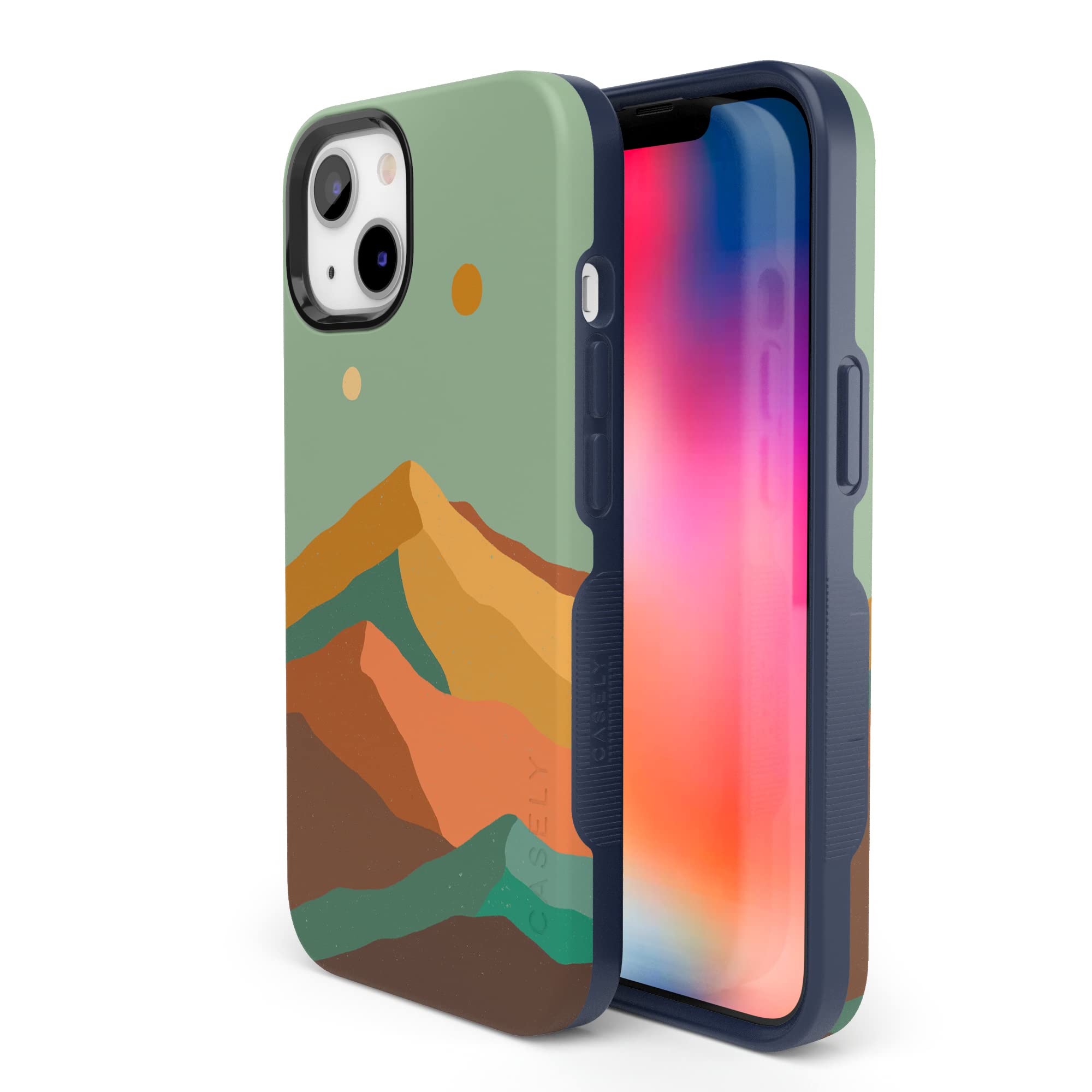 Casely Iphone 14 Case | Endless Peaks | Colorblock Mountain | Compatible With Magsafe | Bold Protective Design