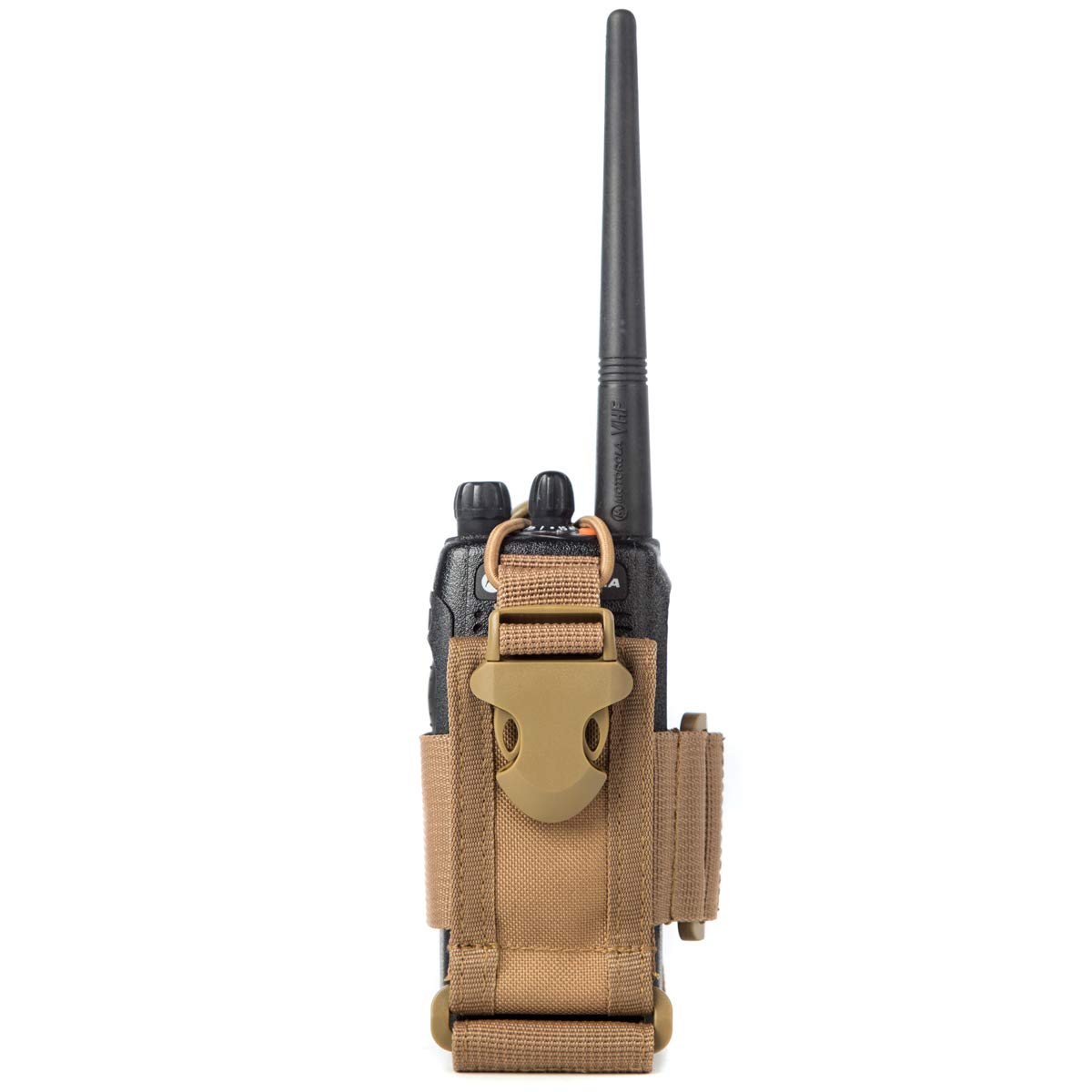 Tactical Radio Holder Radio Case Molle Radio Pouch Military Heavy Duty Radios Holster Bag For Two Ways Walkie Talkies Compatible With Bags/Packs/Duffels By Luiton (Tan)