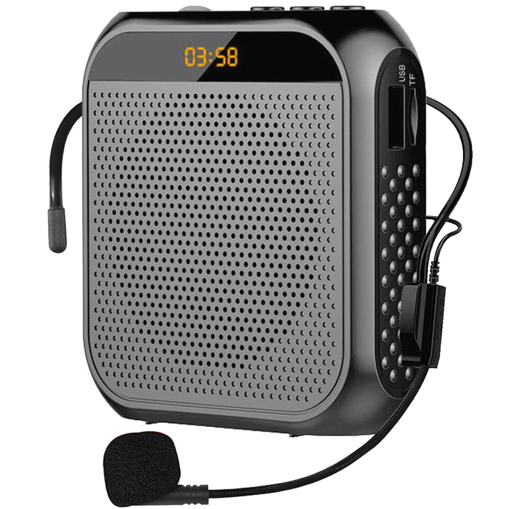 Portable Voice Amplifier For Teachers, 2200Mah Rechargeable Personal Amplifier Mic Pa System Headset Microphone With Speaker For