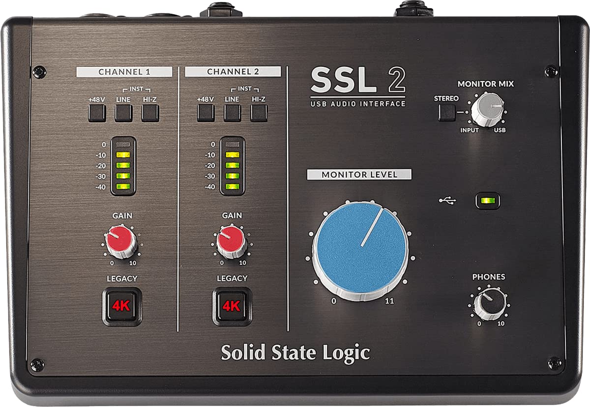 Solid State Logic Ssl 2 Usb Audio Interface   24 Bit/192 Khz, 2 In 2 Out, With Ssl Legacy 4K Analogue Enhancement And Included S