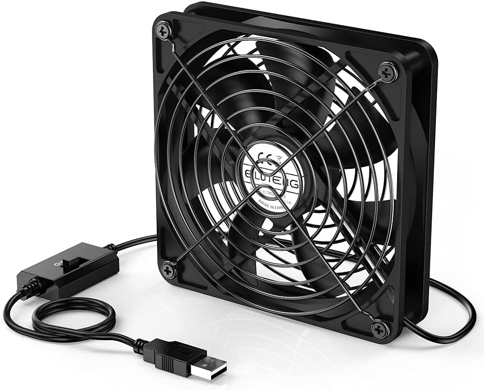 Eluteng 120Mm Fan With 3 Speed 5V Usb Powered 120Mm Case Fan 1500Prm Gaming Pc Fan Portable Cooling Fan Suitable For Tablet Tv R