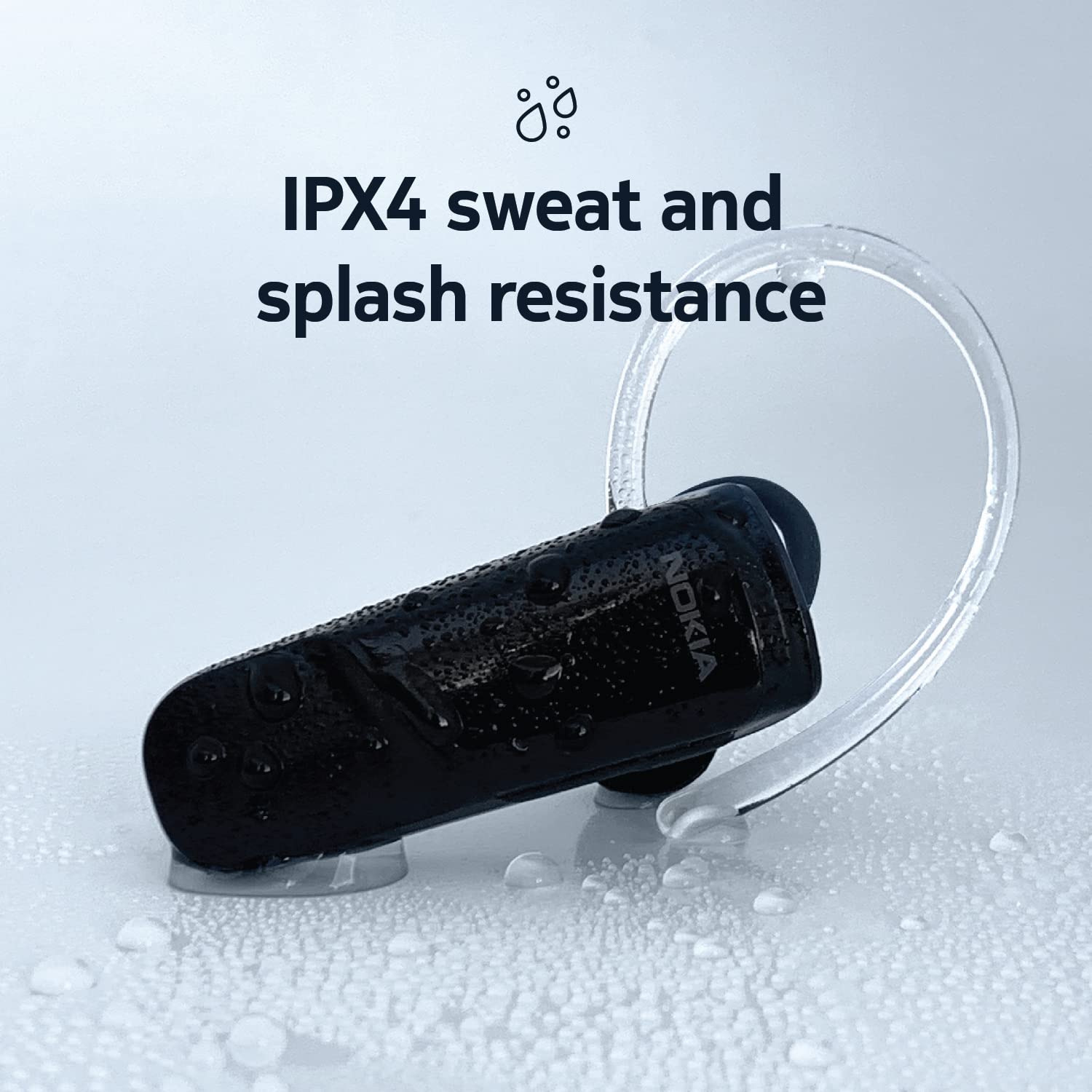 Nokia Clarity Solo Bud+ Sb 501 � Dual Mic In Ear Wireless Handsfree Bluetooth Headset   Ipx4 Water Resistant Design, 6 Hour Playtime, Environmental Noise Cancellation With Clear Voice Capture