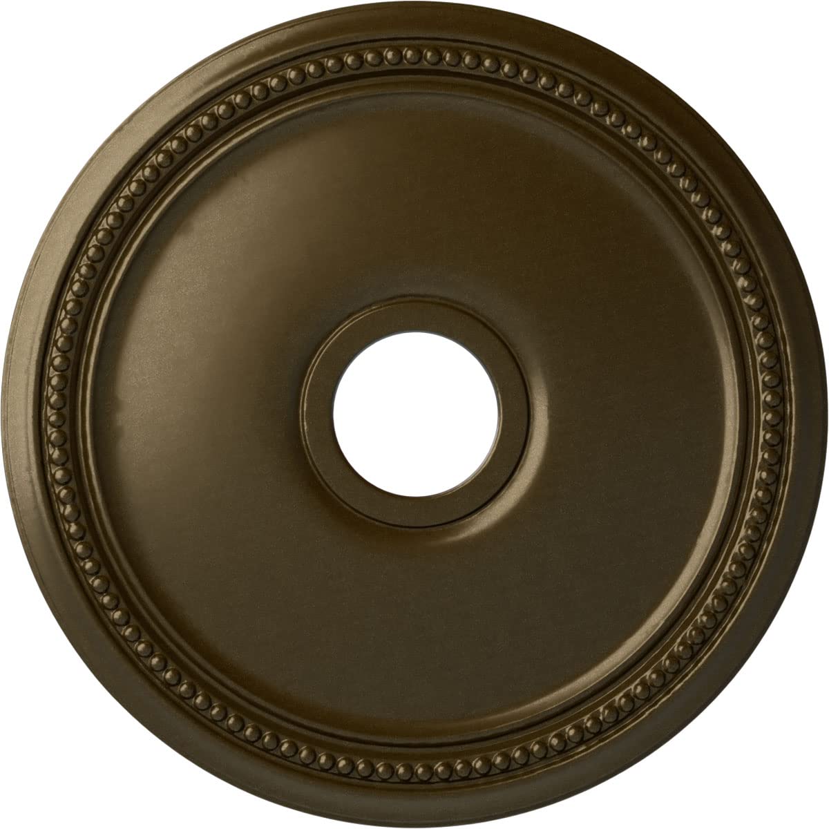Ekena Millwork CM18DIBRS Diane Ceiling Medallion, 18OD x 3 5/8ID x 1 1/8P (Fits Canopies up to 5 3/8), Hand-Painted Brass