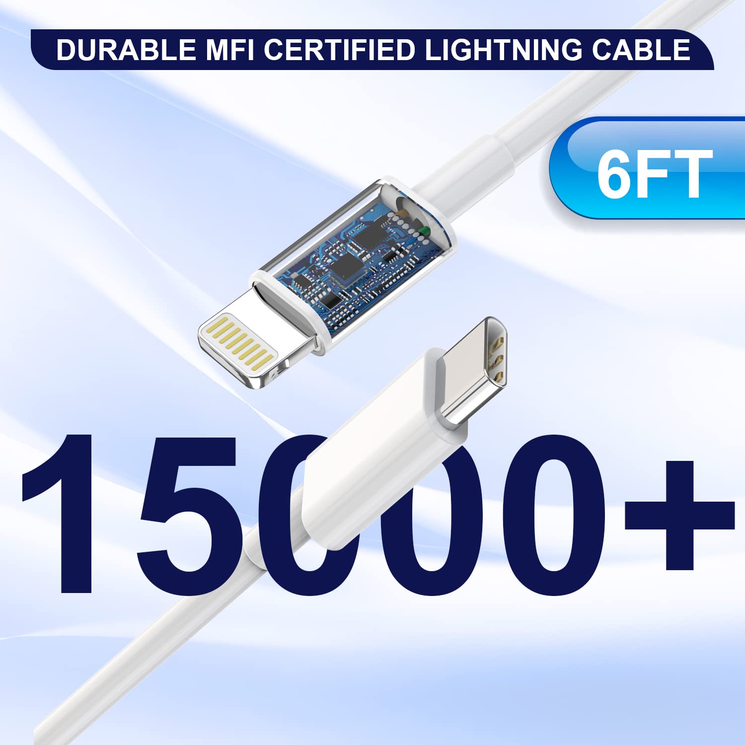 Iphone Fast Charger,[Apple Mfi Certified] 3Pack Iphone Charger Pd Type C Quick Wall Charger Block With 6Ft Apple Fast Charging U