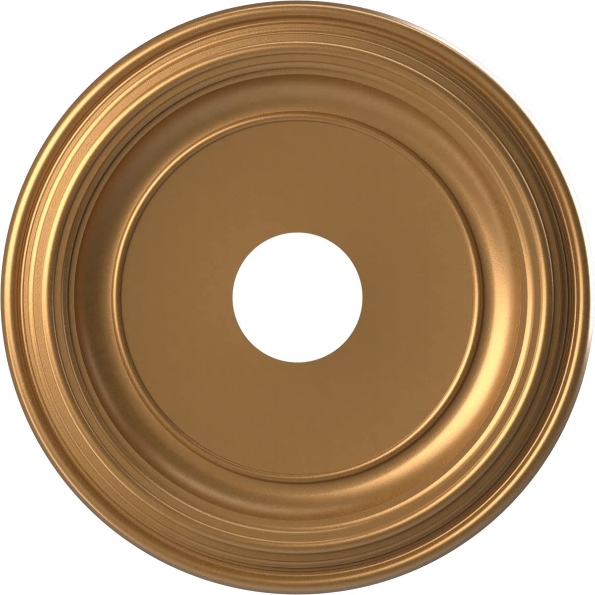 Ekena Millwork 16OD x 3 1/2ID x 1 3/8P Traditional Thermoformed PVC Ceiling Medallion (Fits Canopies up to 9 1/2), Bright Coat G