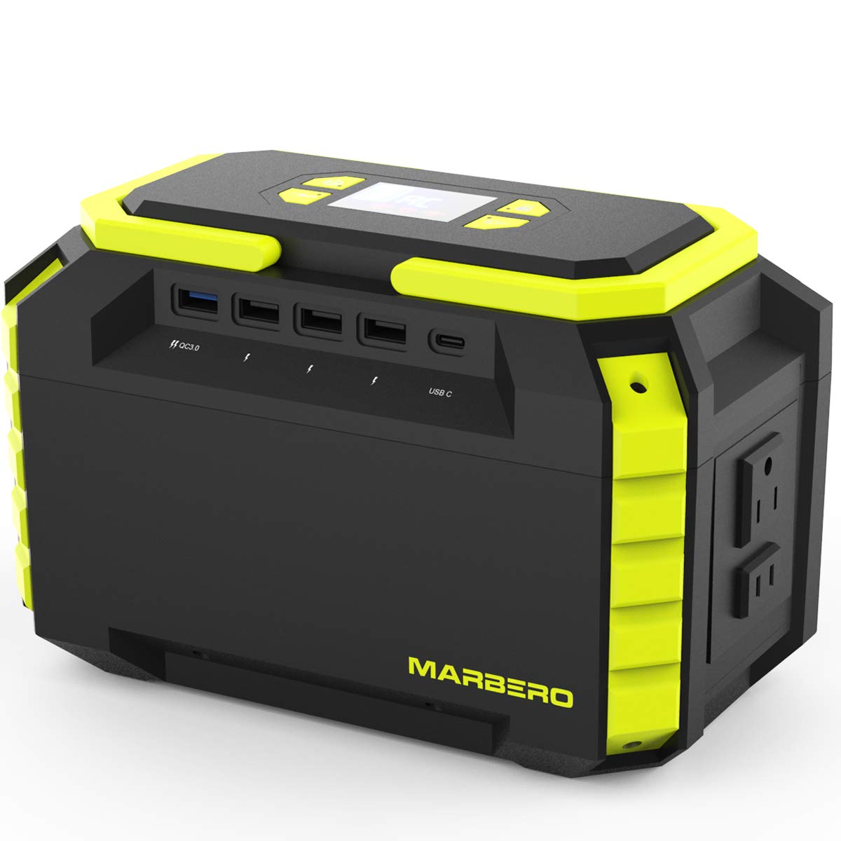 MARBERO 222Wh Portable Power Station 200W Solar Generator 60000mAh Power Bank with AC Outlet 110V 200W DC USB LED Flashlights Li