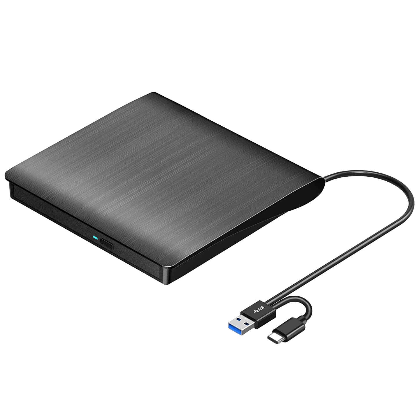 Roofull External Cd Dvd +/ Rw Drive Usb 3.0 & Usb C Portable Cd/Dvd Rom Player Burner Reader Writer Rewriter Optical Disc Drive