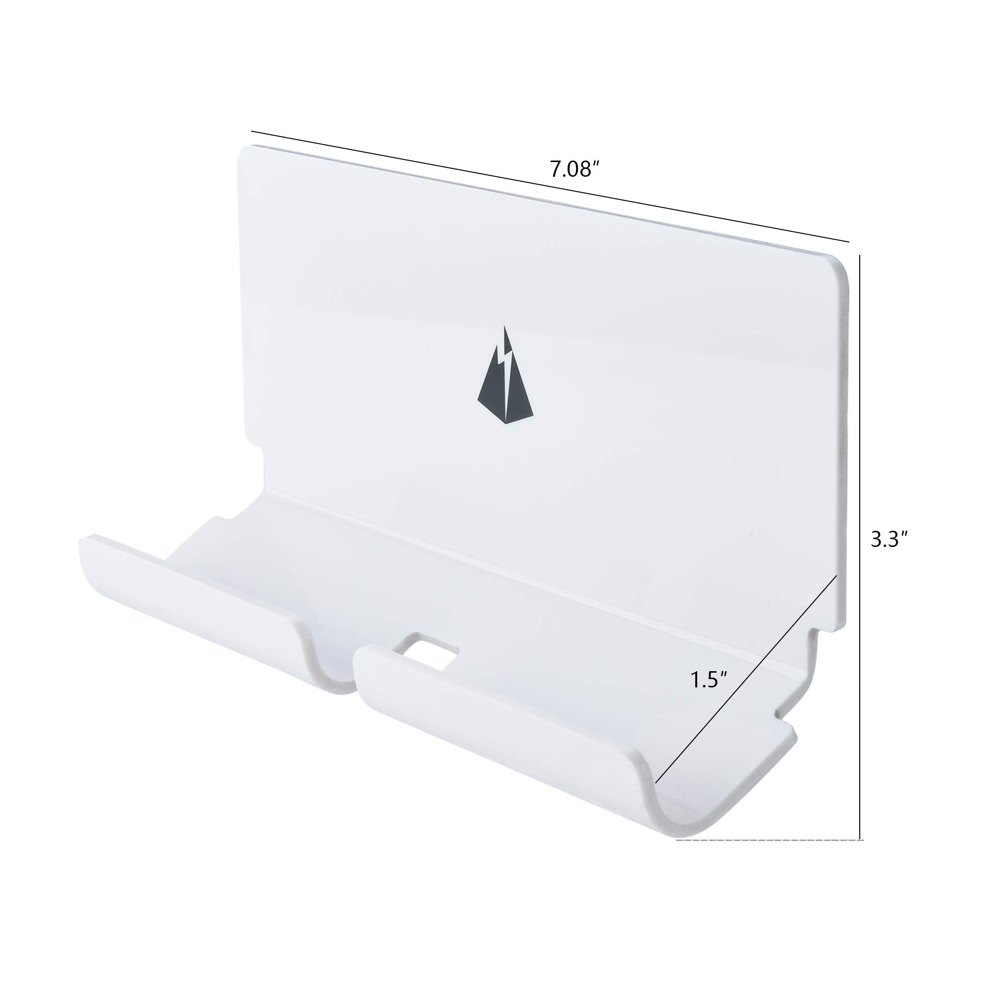 Txesign Adhesive Wall Phone Tablet Holder Mount Stand For Tablet Smartphones Ereader Wall Holder Mount Shelf (White)