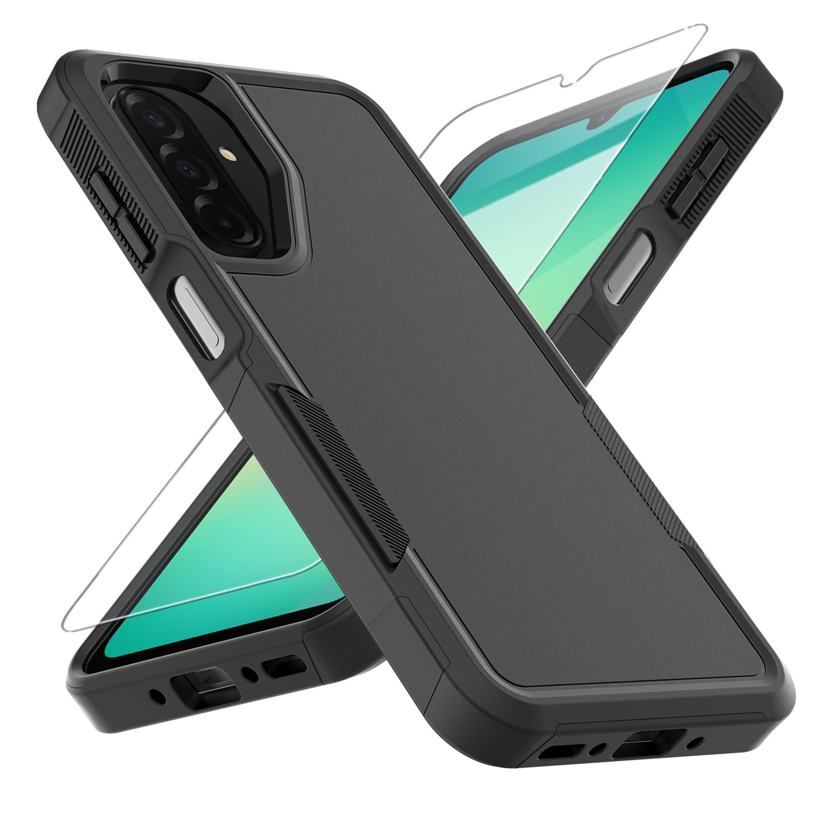 for Sansung Galaxy A17 5G Case,[Military Grade Drop Tested] with Screen Protector, Dual Layer Protective Heavy Duty Cell Phone C