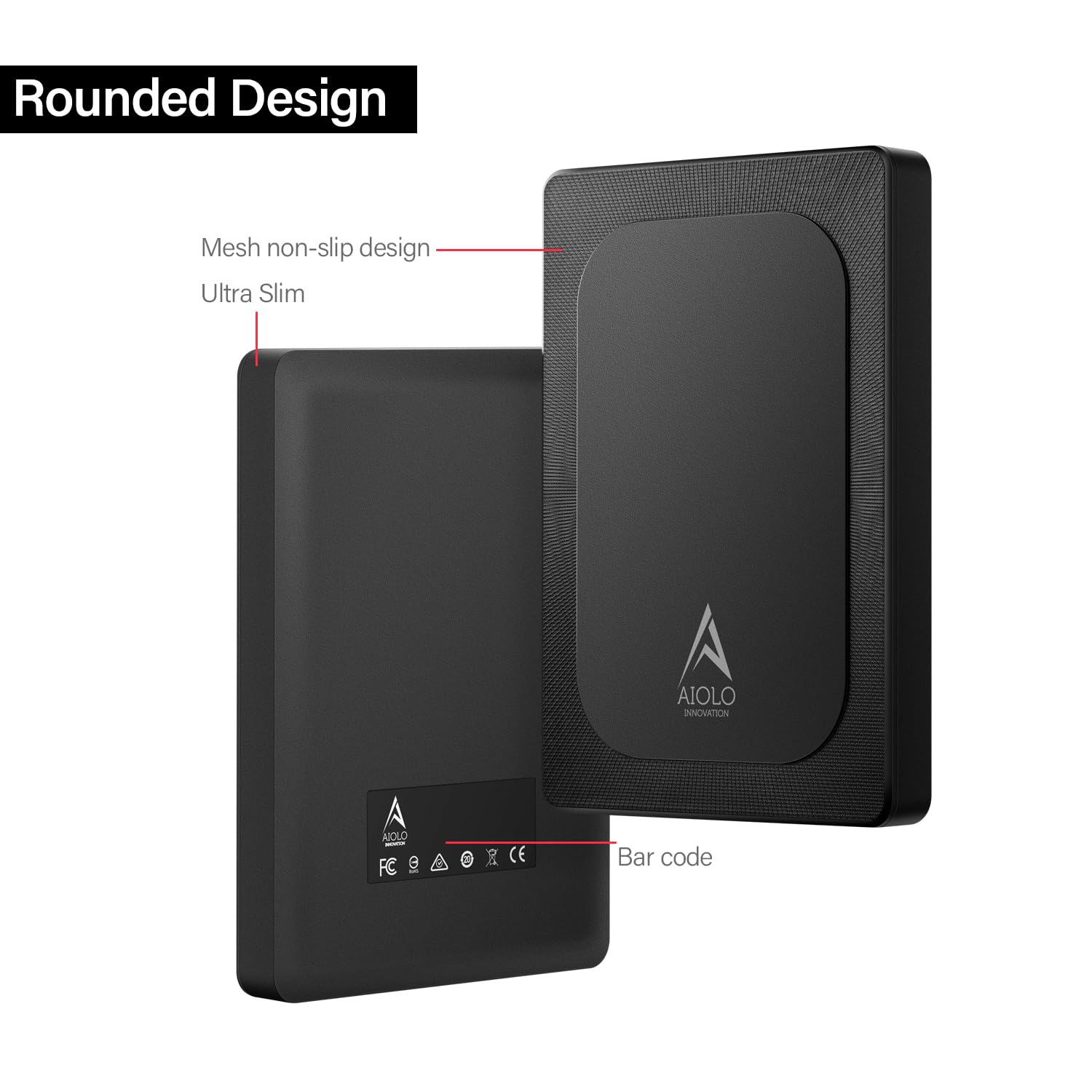 Aiolo Innovation 5Tb External Hard Drive Ultra Slim Portable Hdd Usb 3.0 For Pc, Mac, Laptop, Ps4, Xbox One,Xbox 360 Model A4