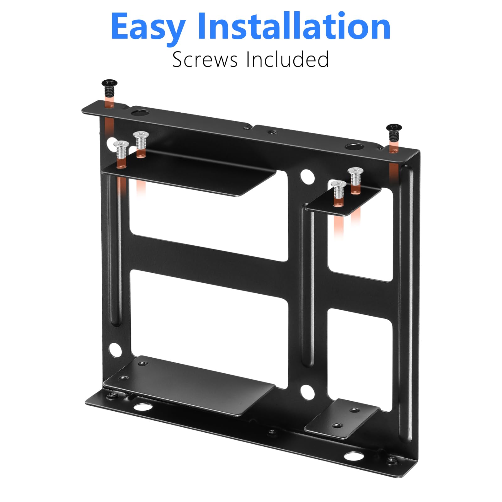 2 Pack Ssd/Hdd Metal Mounting Bracket Kit 2.5 To 3.5, Convert Any 2.5 Inch Solid State Drive/Hdd Into One 3.5 Inch Drive Bay