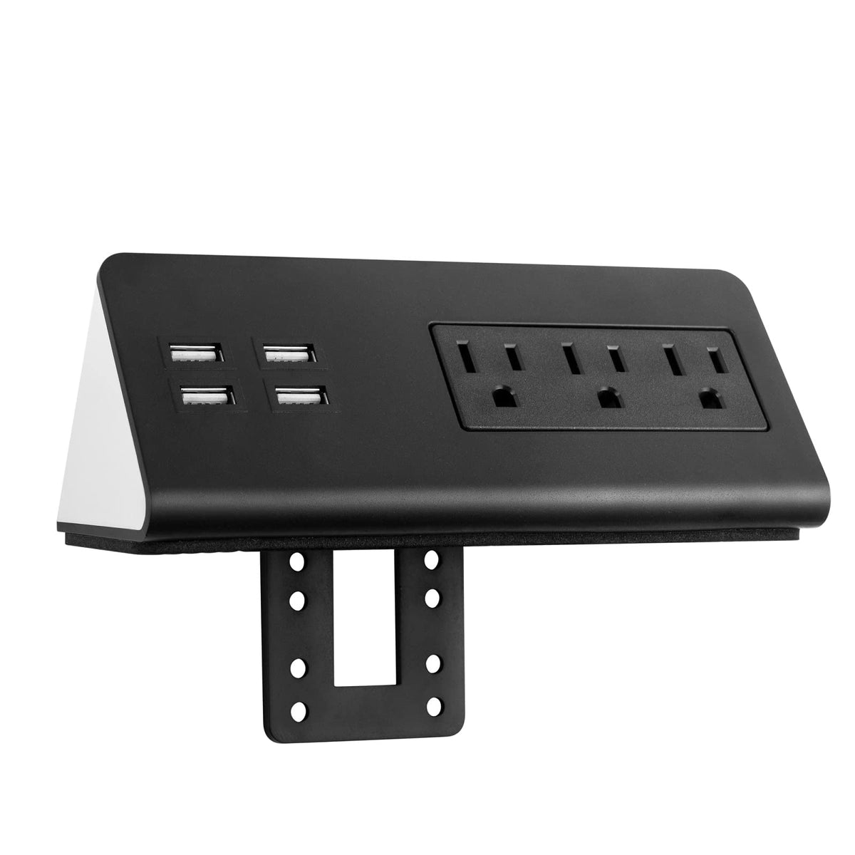 Desk Edge Mount Power Strips With Usb Ports-Ul Plug Outlets 1250 Joulets Surge Protector Tabletop Power Sockets For Nightstand/H