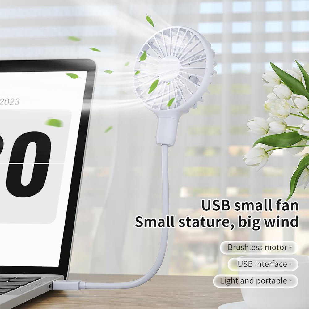 Usb Fan, Mini Portable Fan For 360 Rotation, Small Personal Fan For Home Office, Desk Fan Compatible With All Usb Outputs Such A