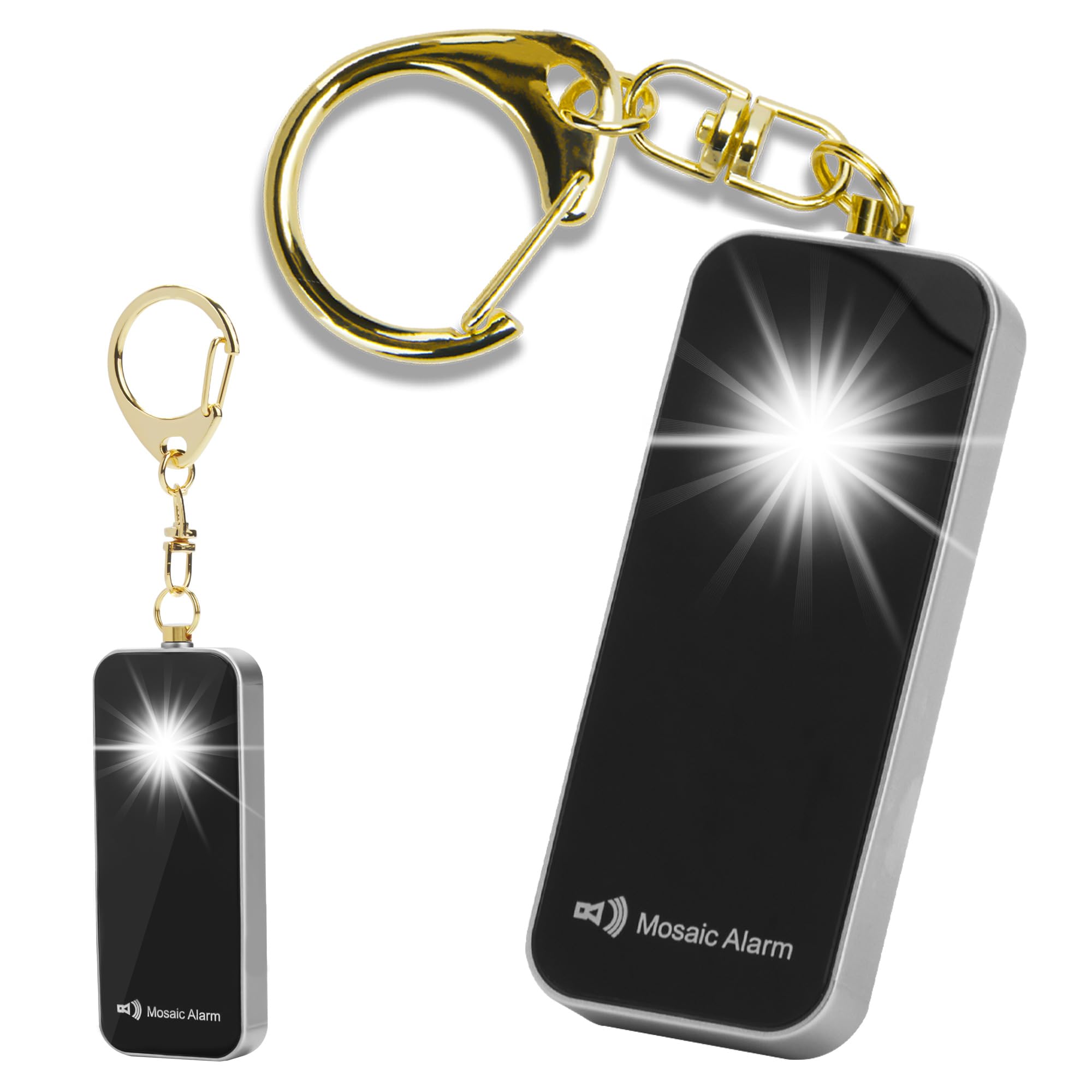 Ultrathin Personal Alarm Rainproof Ultra-Lightweight (0.8 oz) Bulky-Free Keychain Siren for Women, Students Safety. SOS Emergenc