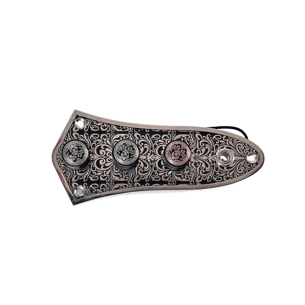 Alnicov Electric Guitar Wired Loaded Control Plate Harness Switch Knobs For Jb Jazz Bass Replacement Parts