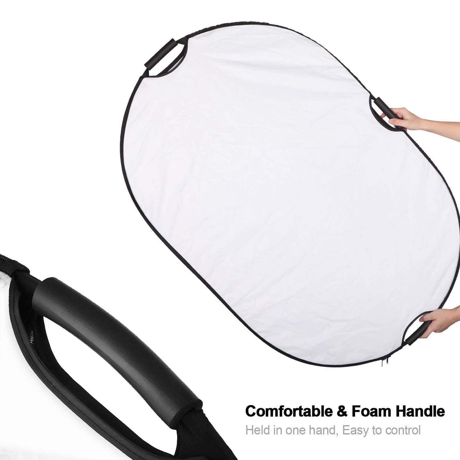 Selens 5 In 1 Oval Reflector With Handle For Photography Photo Studio Lighting & Outdoor Lighting (59 X 78 Inch)