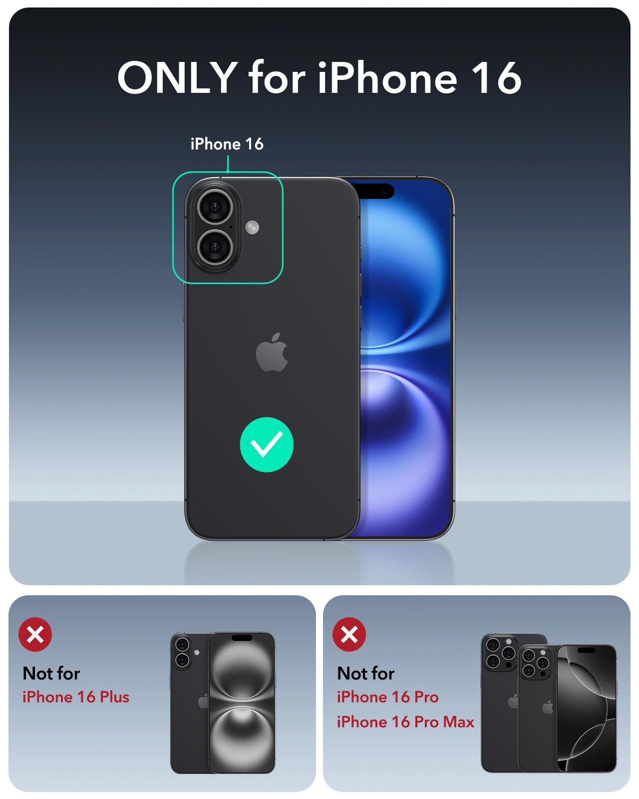 Esr For Iphone 16 Case With Stand, 23Ft Military Grade Drop Protection, Heavy Duty Magnetic Phone Case, Compatible With Magsafe