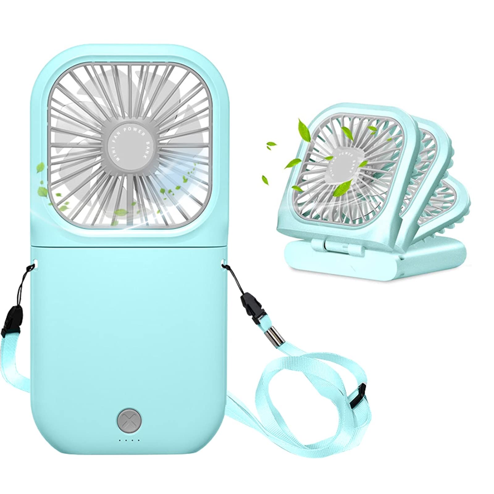 Allxin Portable Neck Fan Mini Quiet Handheld Personal Foldable Usb Rechargeable Fan Operated For Home Office Outdoor Travel, 300