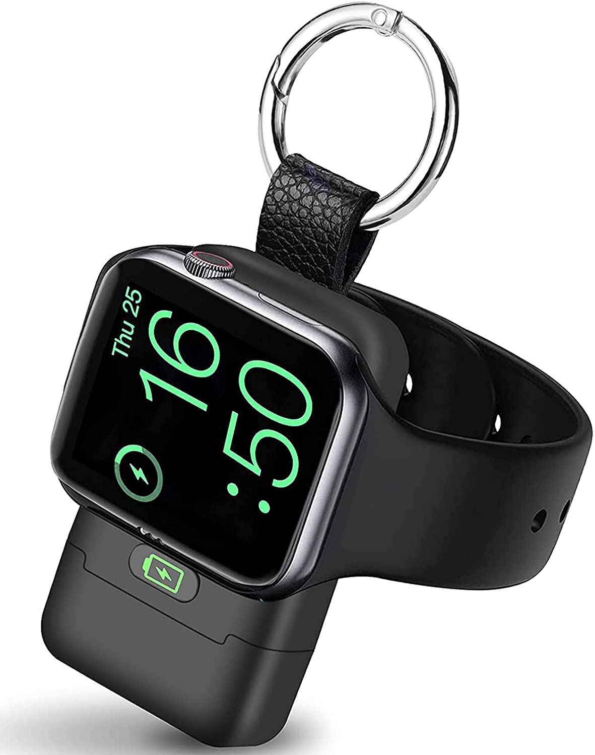 Portable Wireless Charger For Apple Watch,Huoto Iwatch Charger 1400Mah Smart Keychain Power Bank,Portable Magnetic Iwatch Charge