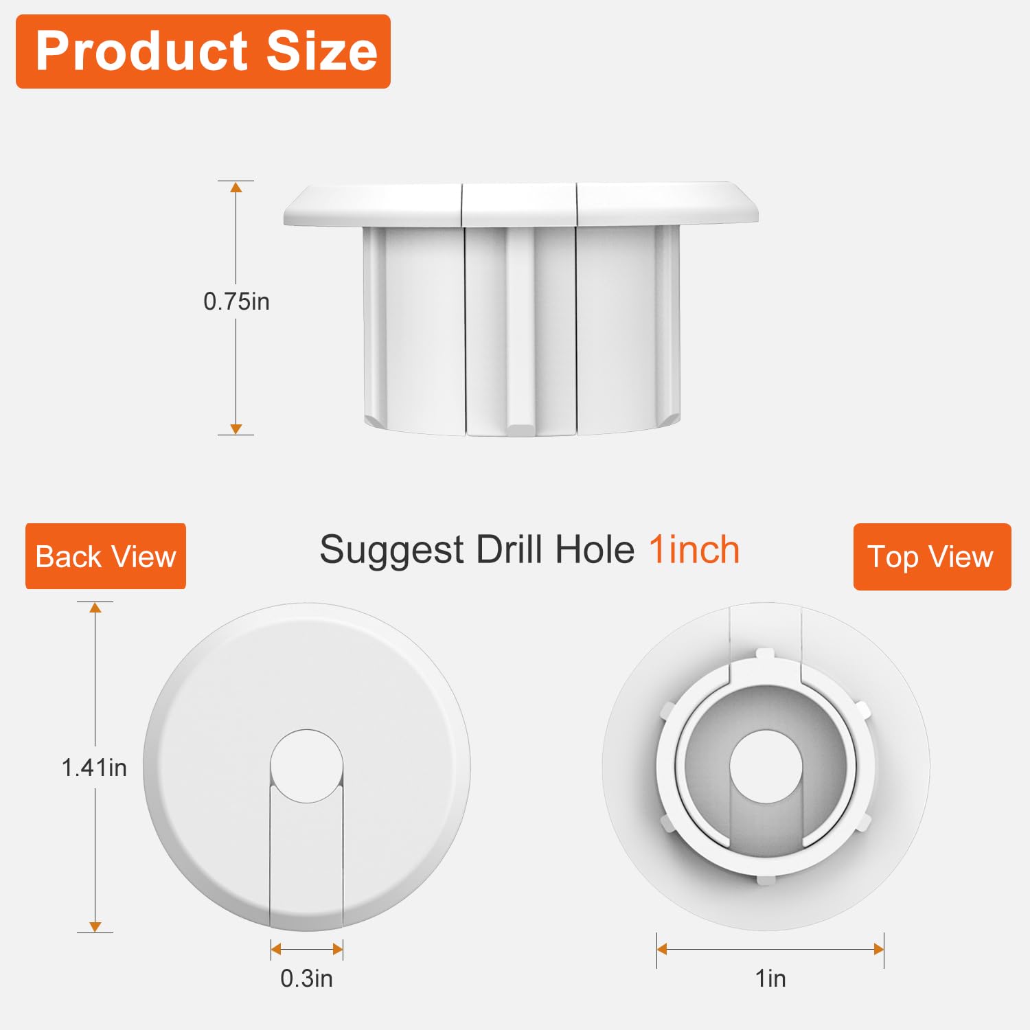Sactulaz Wall Bushing Grommet For Starlink Dishy Router Ethernet Adapter Cable, Starlink Cable Routing Kit Feed Through For 1 In