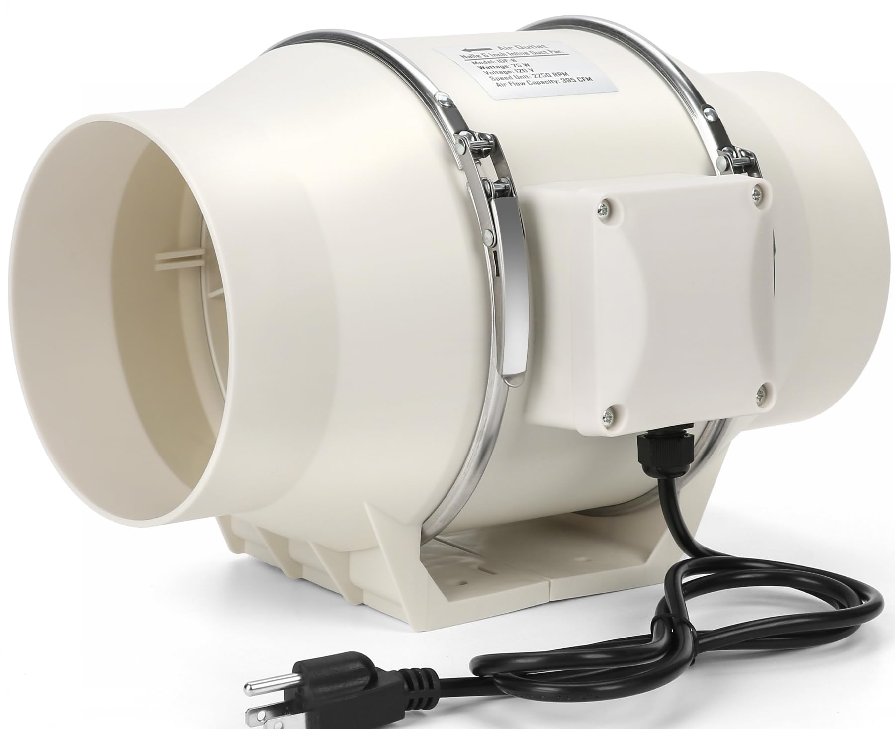 Nalle Inline Duct Fan 50W 280 Cfm Ventilation Exhaust Blower Fans 4 Inch Duct Fan Efficient Quiet Copper Motor For Ducting Vents