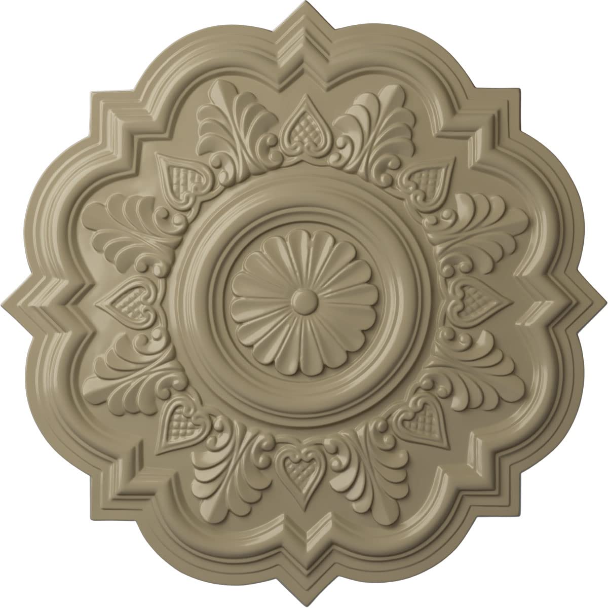 Ekena Millwork CM20DRGDF Deria Ceiling Medallion, 20 1/4 OD x 1 1/2 P, Gobi Desert