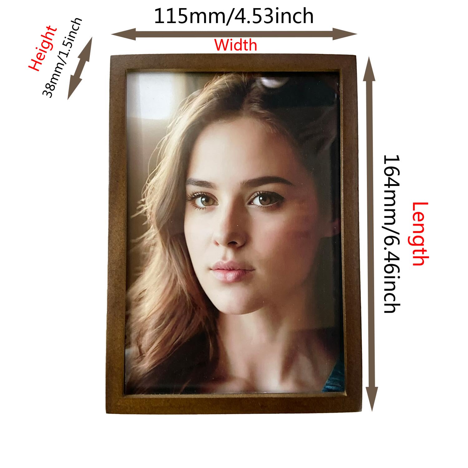 Wood Usb Flash Drive Box   Fit 4X6'' Photo (Without Usb Stick)