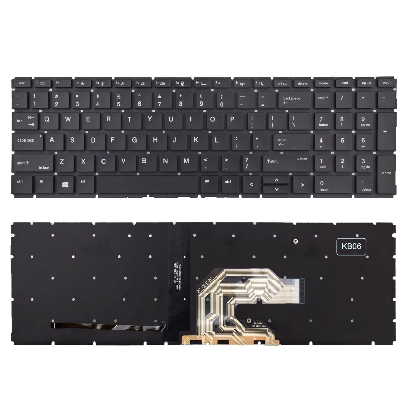 Tlbtek Backlight Keyboard Replacement Compatible With Hp Probook 450 G6 G7 455 G6 G7 455R G6 G7 Series Laptop L45090 B31 L45090 