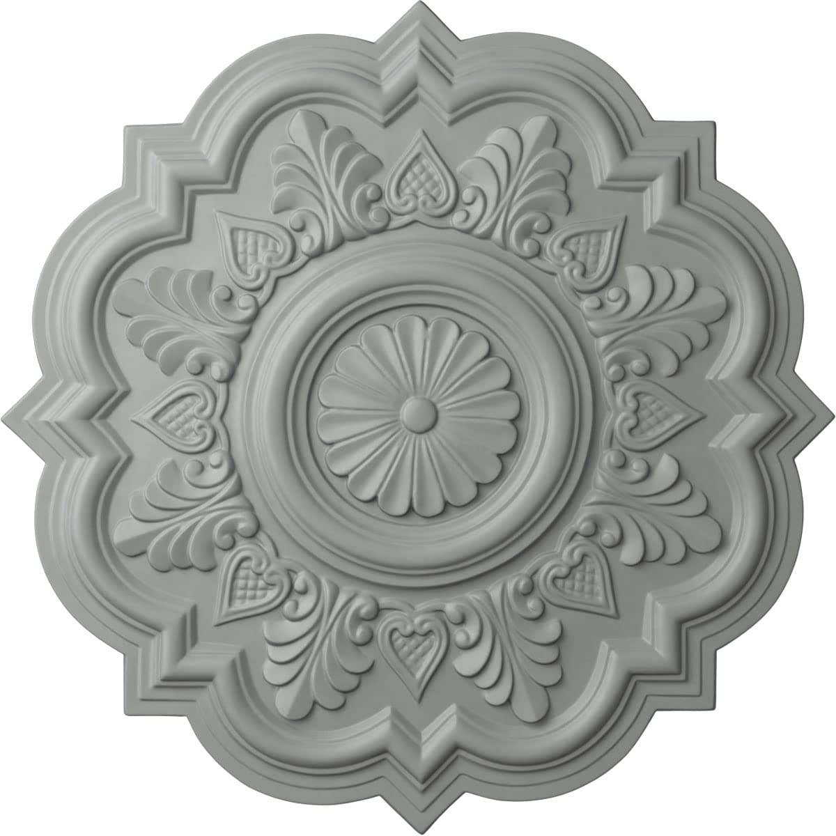 Ekena Millwork Cm20Dr Deria Ceiling Medallion, 20 1/4''Od X 1 1/2''P (Fits Canopies Up To 6''), Factory Primed