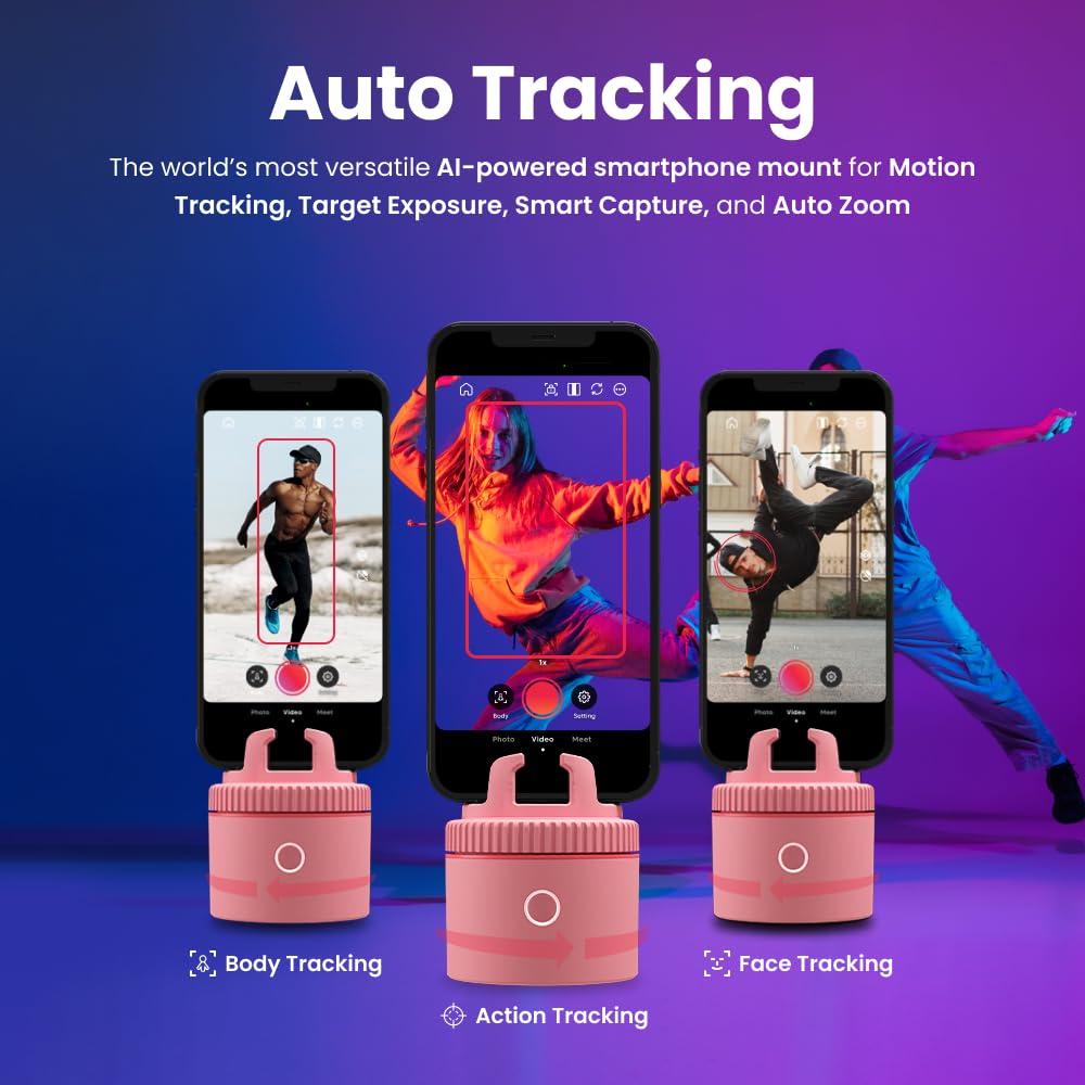 Pivo Equestrian Lite Value Pack Auto Horse, Face And Body Tracking, Ai-Powered 360 Rotation Smartphone Holder, Equine Coaching,