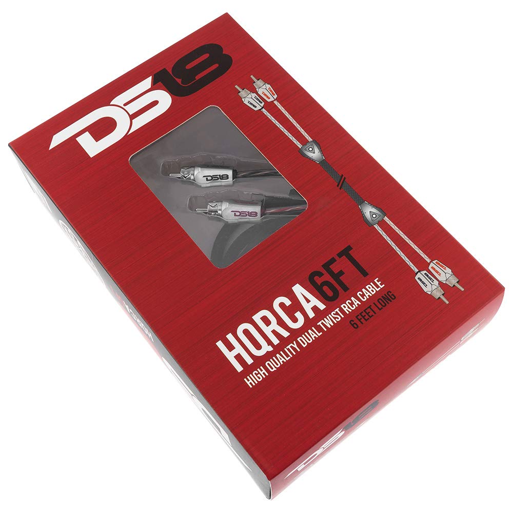 Ds18 Hqrca 6Ft Rca Stereo Audio Cable/Cord 6 Feet Dual Twist Wire For Noise Rejection | 2 Rca Male To 2 Rca Male Great For Ampli