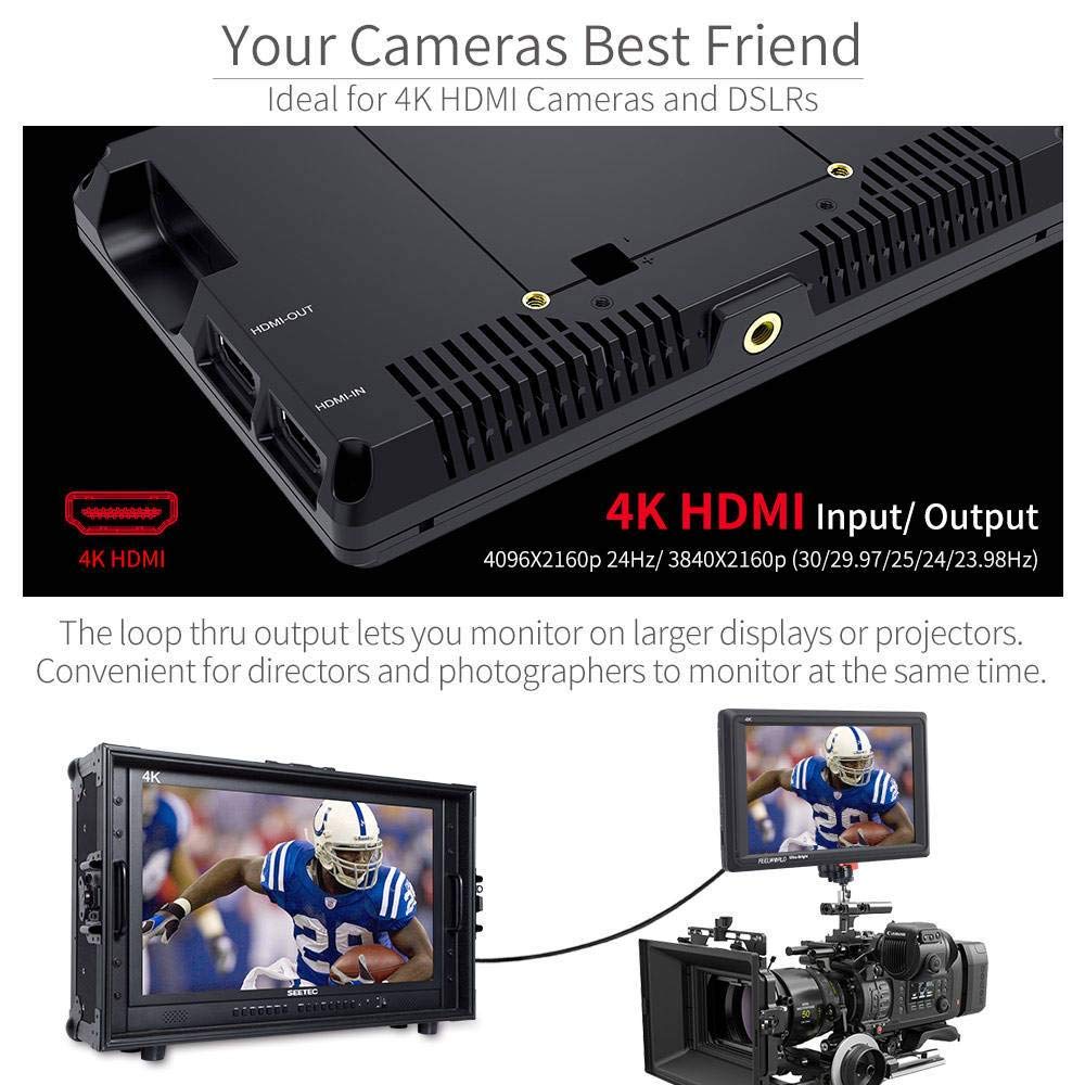 Feelworld Fw279 7 Inch 2200Nit Ultra Bright Dslr Camera Field Monitor High Brightness Sunlight Viewable Full Hd 1920X1200 4K Hdm