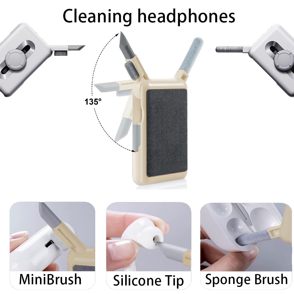 Keyanlai Electronics Cleaning Brush Tool,Laptop Screen Keyboard Cleaner Kit With Microfiber Cloth And Brush,Keyboard Cleaner Wit