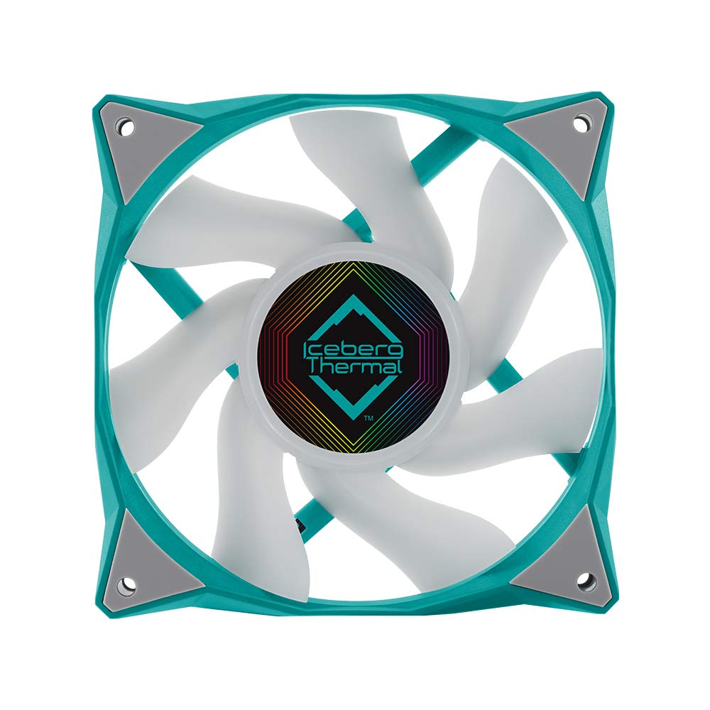 Iceberg Thermal Icegale Addressable Rgb 120Mm Pwm Dual Ball Bearing Argb Case Fan (Teal)