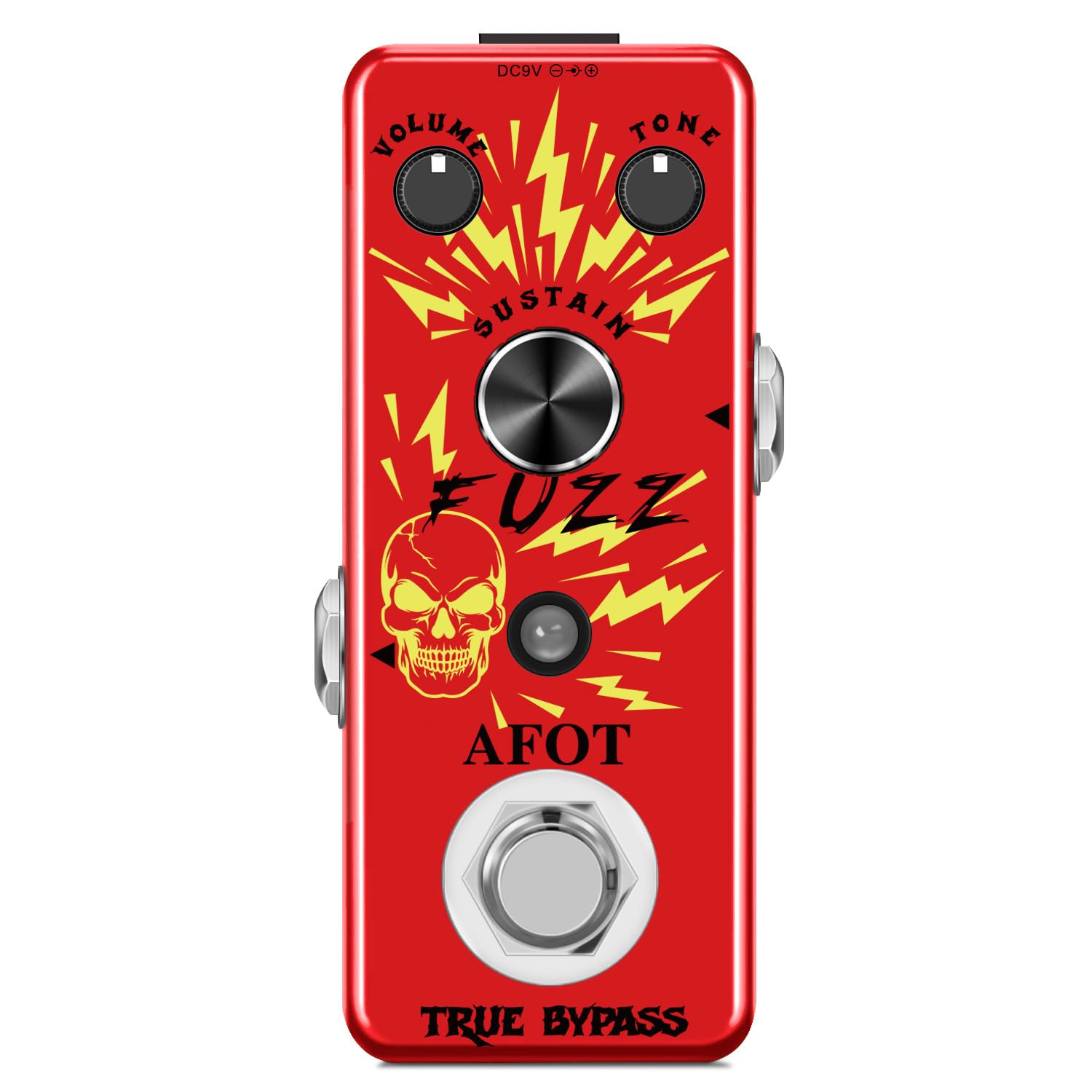 Classic Fuzz Guitar Pedal Vintage Fuzz Mini Guitar Effects Pedal Traditional Fuzz Effect, Plump and Rich Tone,Guitar Effects Ped