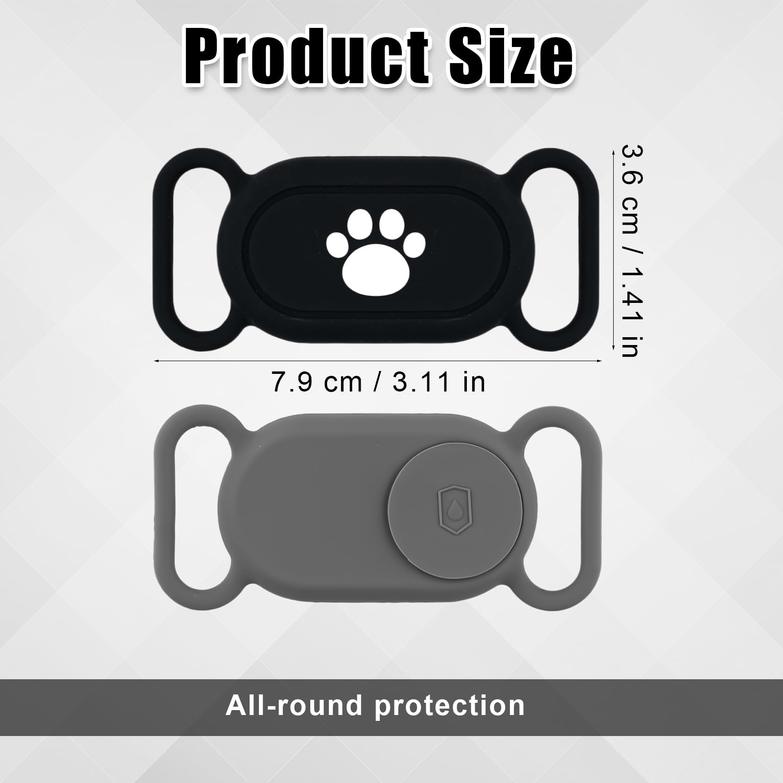 For Samsung Galaxy Smarttag2 Dog Collar Holders, 2Pcs Waterproof Anti Loss Protective Cover Sleeve For Pet Dog Cat Collar Silico