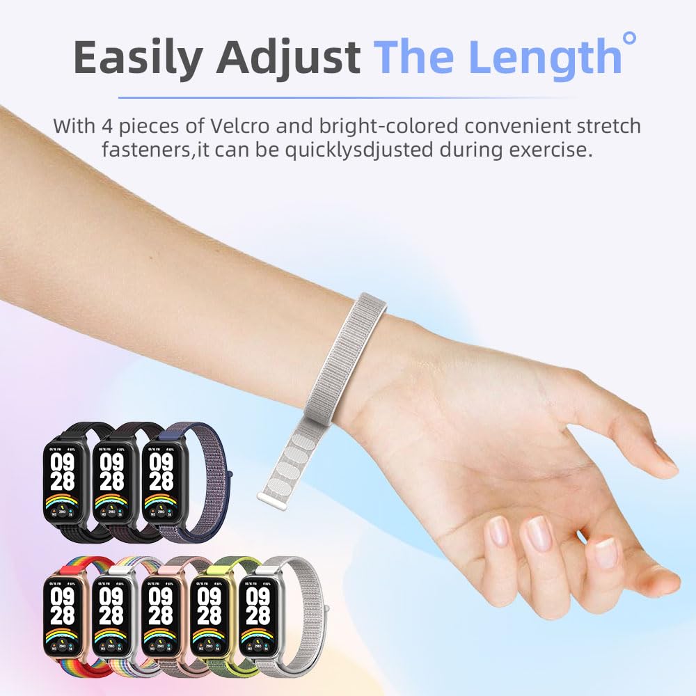 Mijobs Strap For Amazfit Band 7 Nylon Replacement Strap Watch Wrist Band Smart Bracelet Accessories For Amazfit 7 Fit Band