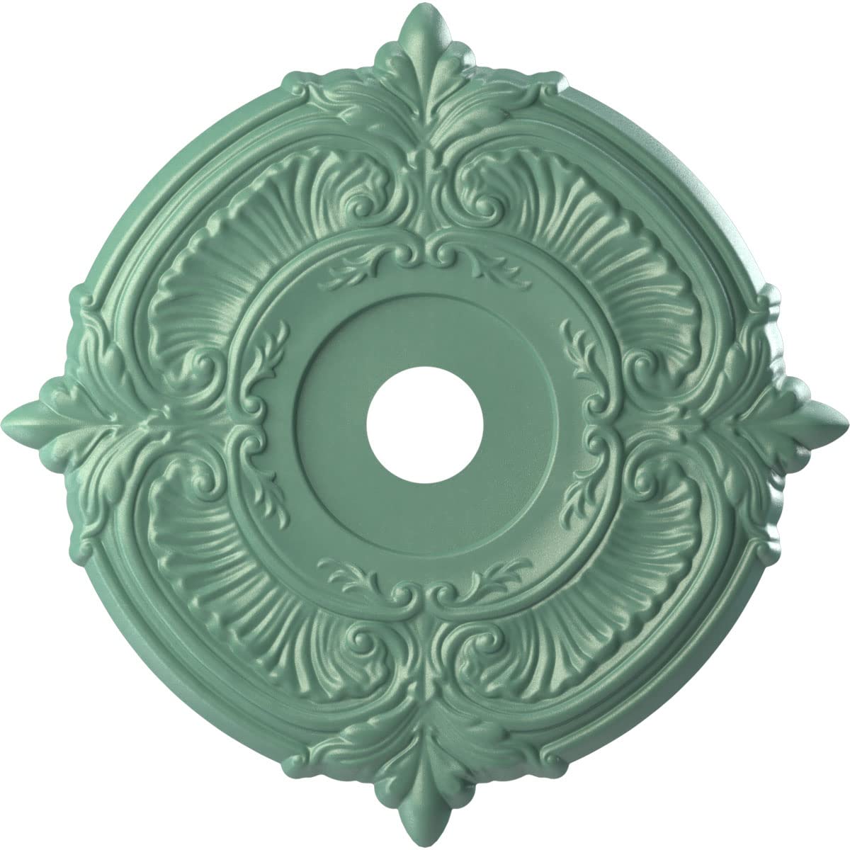 Ekena Millwork CMP22ATFSM Attica Thermoformed PVC Ceiling Medallion (Fits Canopies up to 7 3/4), 22OD x 3 1/2ID x 1P, Universal 
