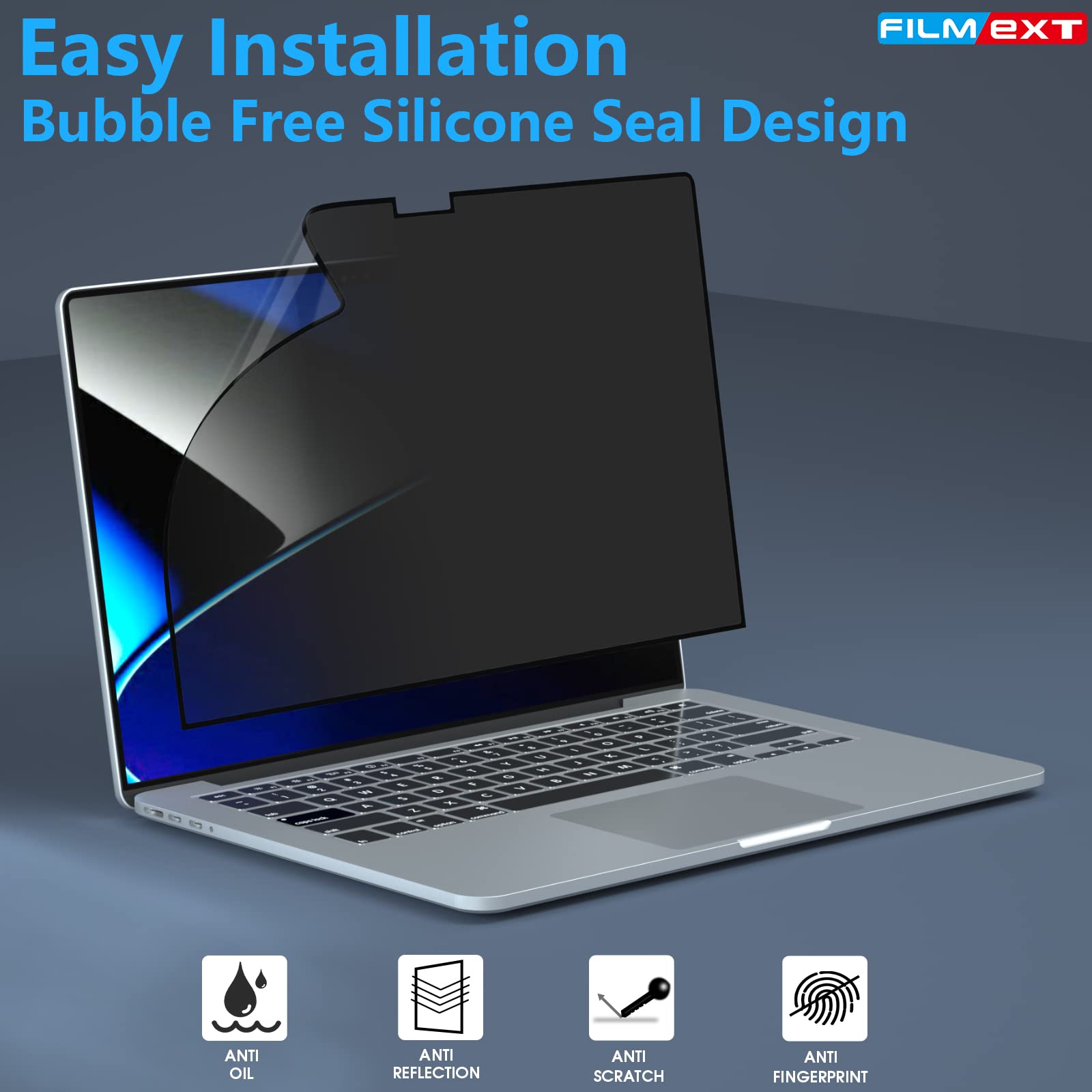 Filmext Privacy Screen For Macbook Pro 14 Inch (2021 2023, M3 M2 M1), Removable Macbook Pro 14.2'' A2992 A2918 A2779 A2442 Priva