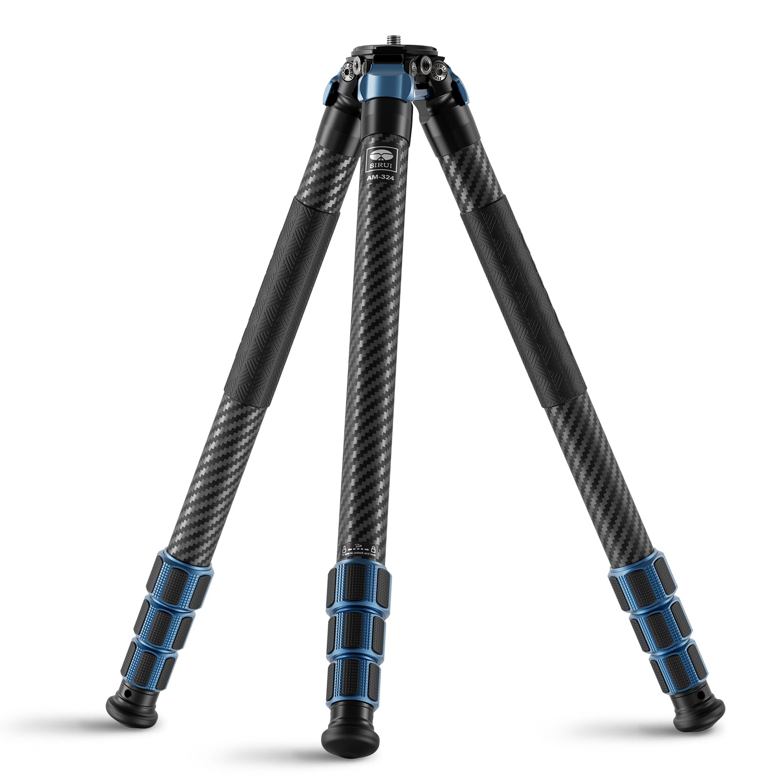 Sirui Am 324 Professional Camera Tripod, 57� Compact Carbon Fiber Tripod For Mirrorless Camera, Dslr, 4 Section With Max Tube Dia 32Mm, Load Up To 39.8Lbs/18Kg