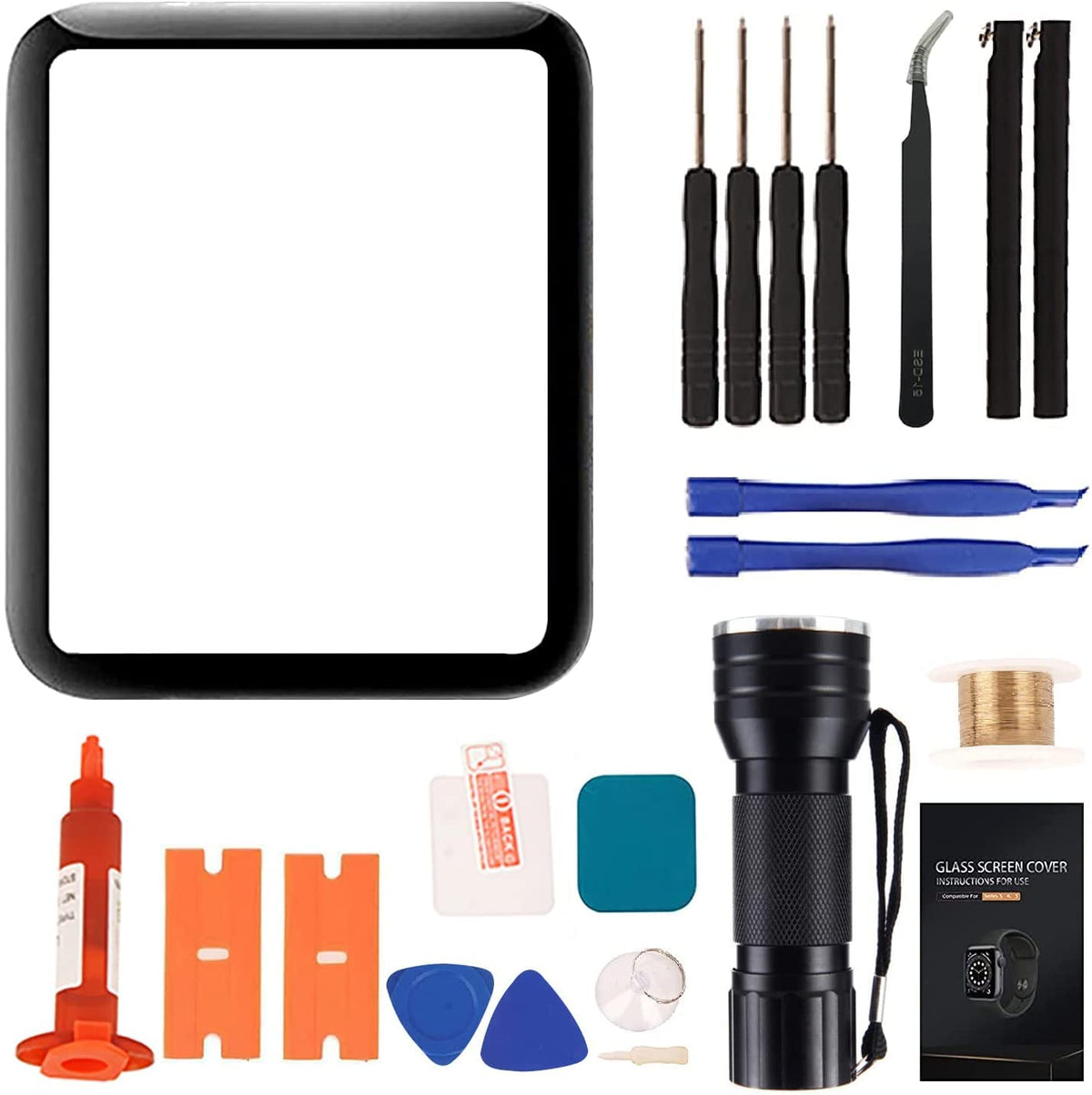 Zgxhga Compatible With Apple Watch Series 5 44Mm Screen Replacement   Front Lcd Glass Lens Replacement Repair Kit & Watch Glass 