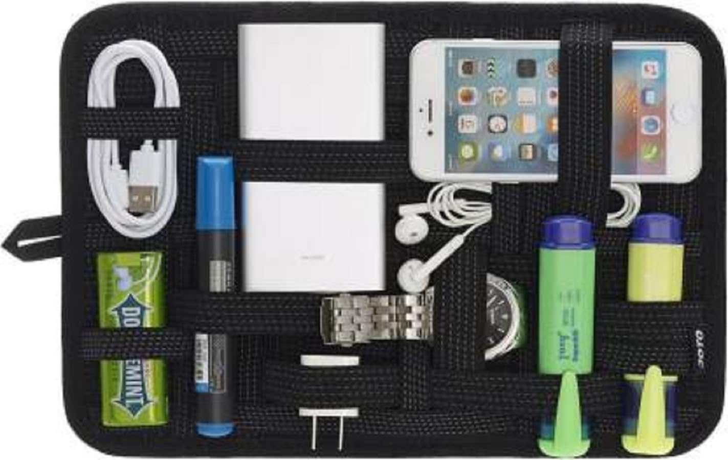 Tantra Grid Electronics Organizer Board, 12.5 X 8.5 In, With Upgraded Elastic